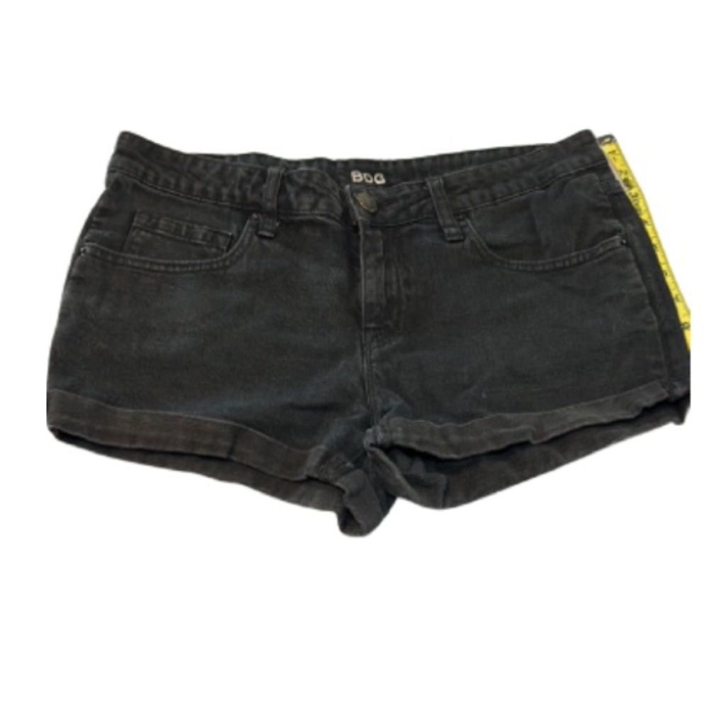 BDG Black Jean Shorts with rolled hem